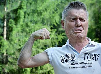 Low testosterone levels caricature