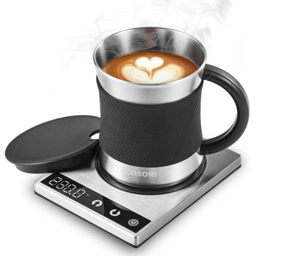Cosori Original Coffee Warmer & Stainless Steel Coffee Mug Set