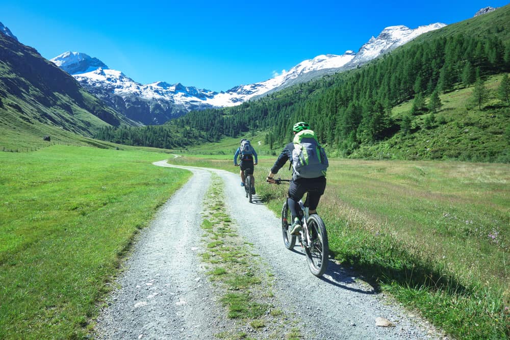 cycling in the mountains
