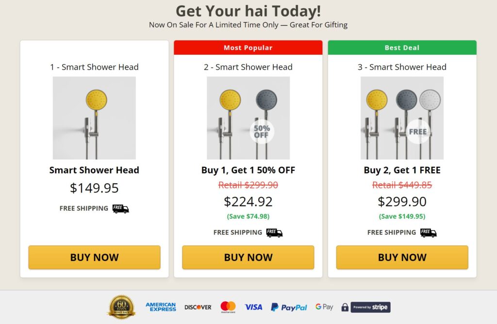 hai showerhead cart