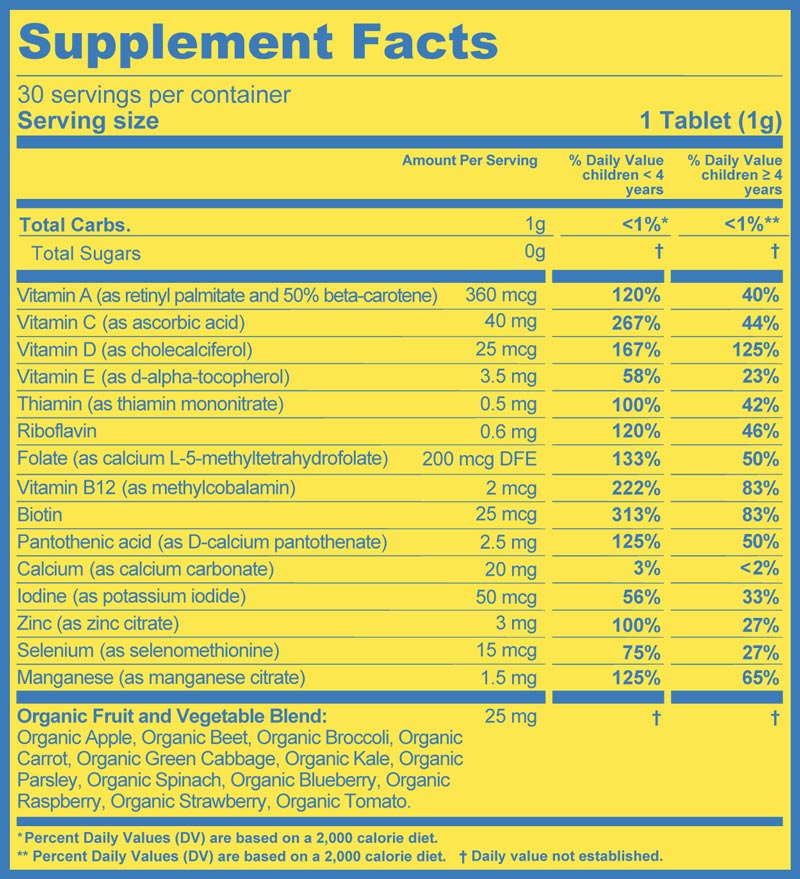 hiya nutrition label
