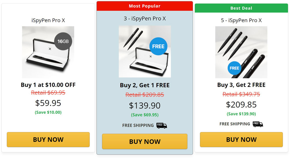 ispypen pro x pricing