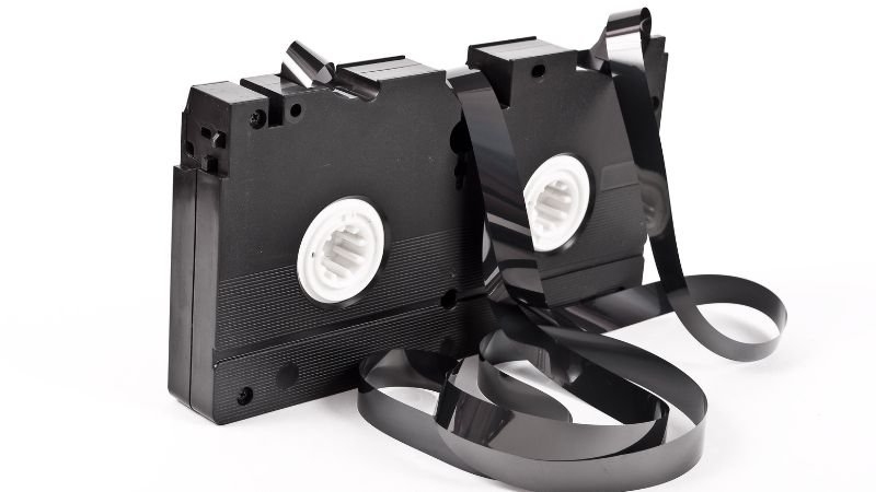 old vhs tape film split