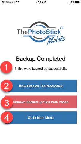 backup completed