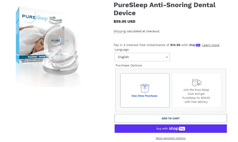 puresleep cart