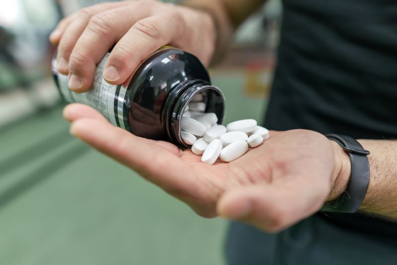 testosterone pills close up