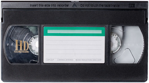 vhs video cassette