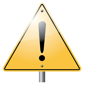 yellow caution sign